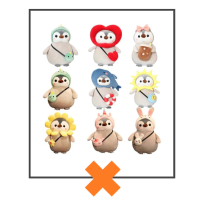 Kawaii knuffel pinguin vis